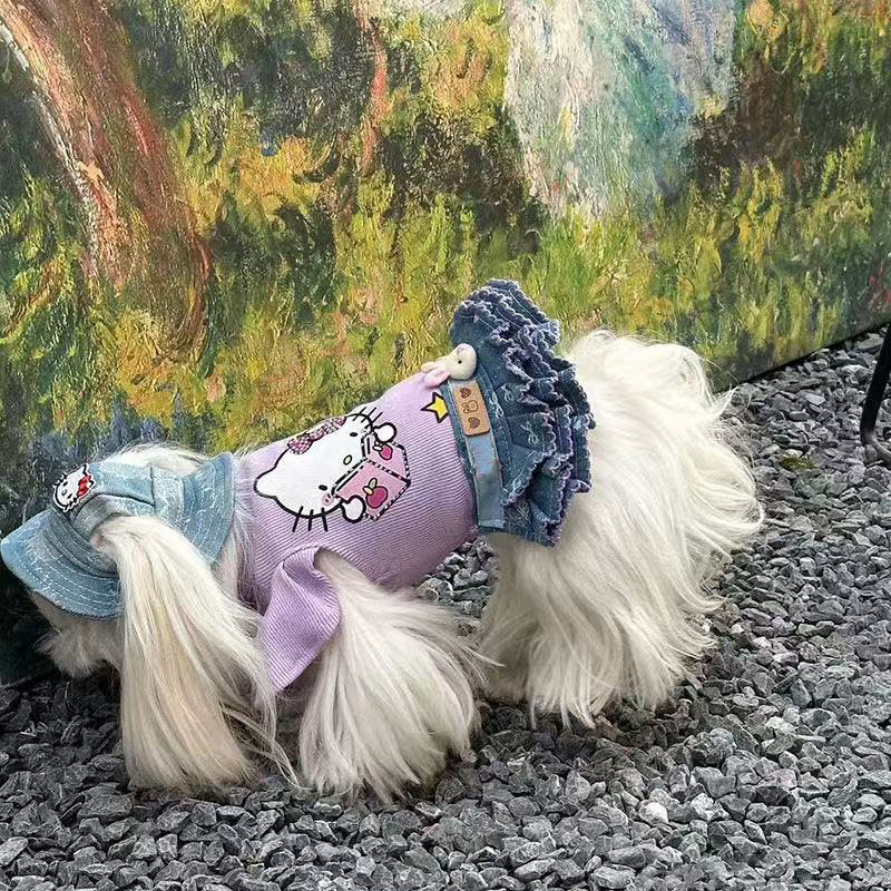 宠物衣服蝴蝶结公主风宠物狗狗夏季裙子比熊约克夏清凉舒适衣服