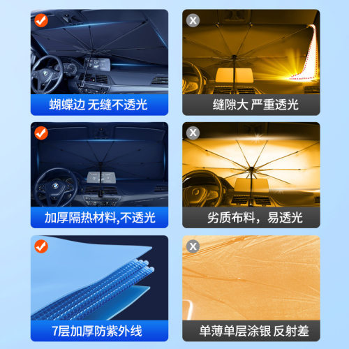 工厂直销汽车遮阳伞前挡防晒隔热遮阳挡车载伸缩遮阳帘伞式太阳挡