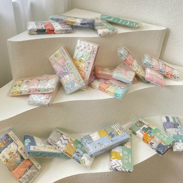 【可乐梨新男童内裤集合】四角底裤头小男孩子平角棉5条装100-170
