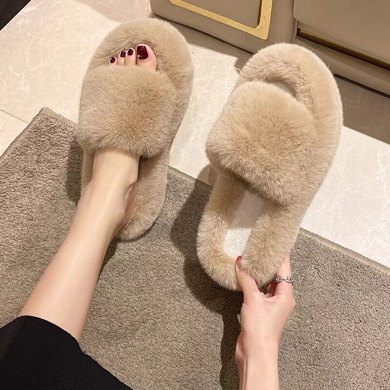 高级感毛毛拖鞋女外穿春