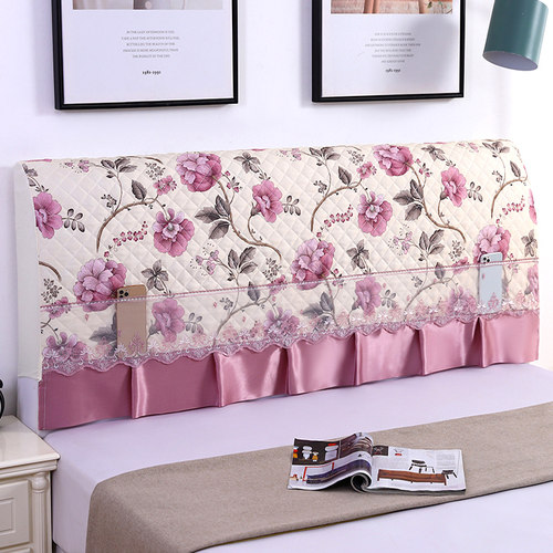 全包实木板拆洗布艺新款床头套