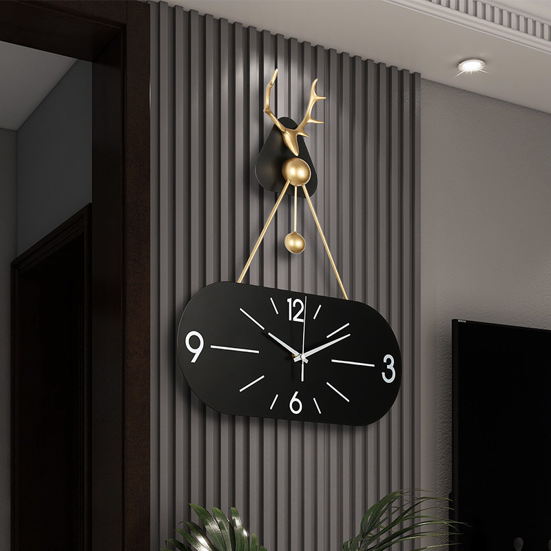 文蕴金属创意装饰静音轻奢风挂钟