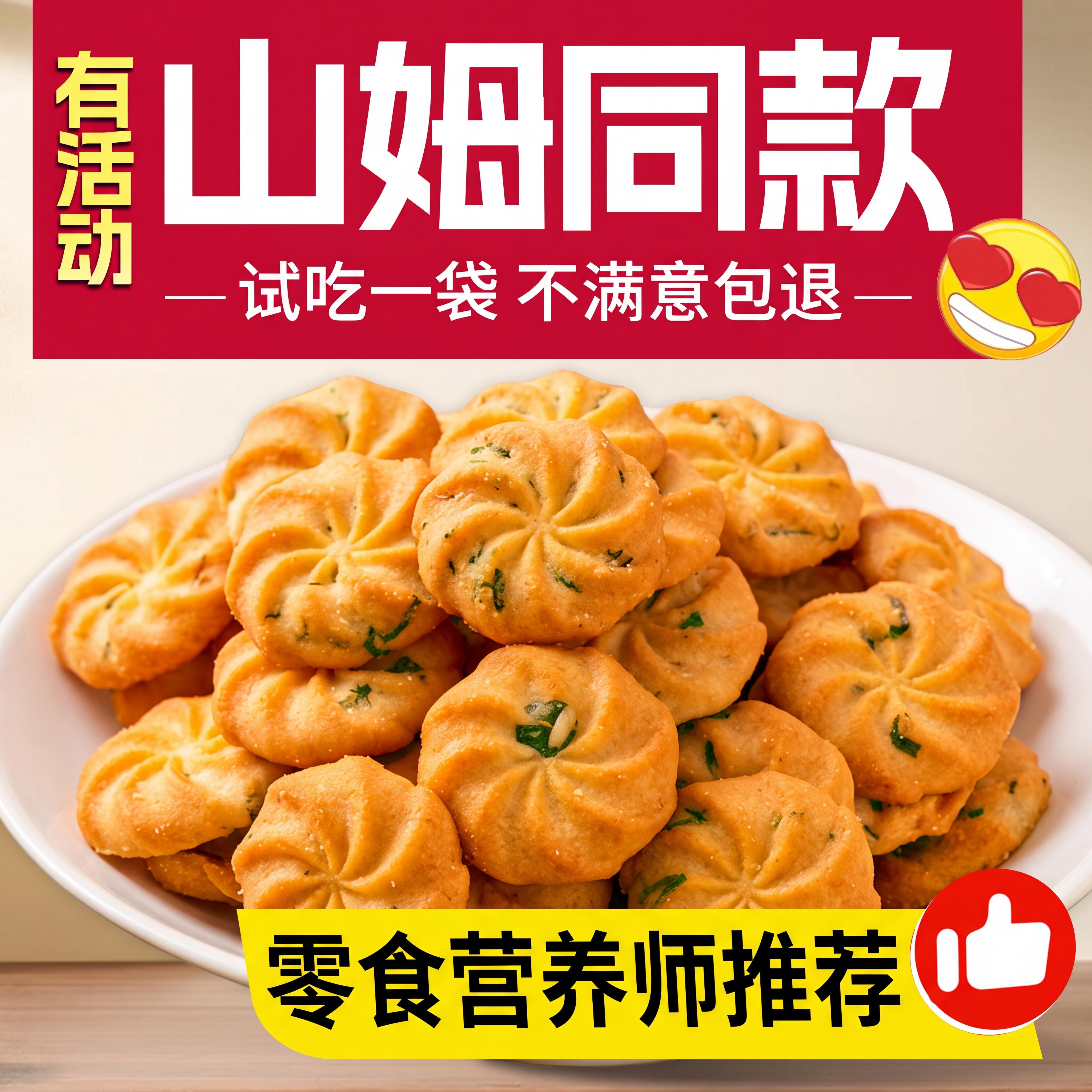 香葱曲奇饼干散装8斤咸味葱油芝麻饼干整箱夜宵零食正品旗舰店04