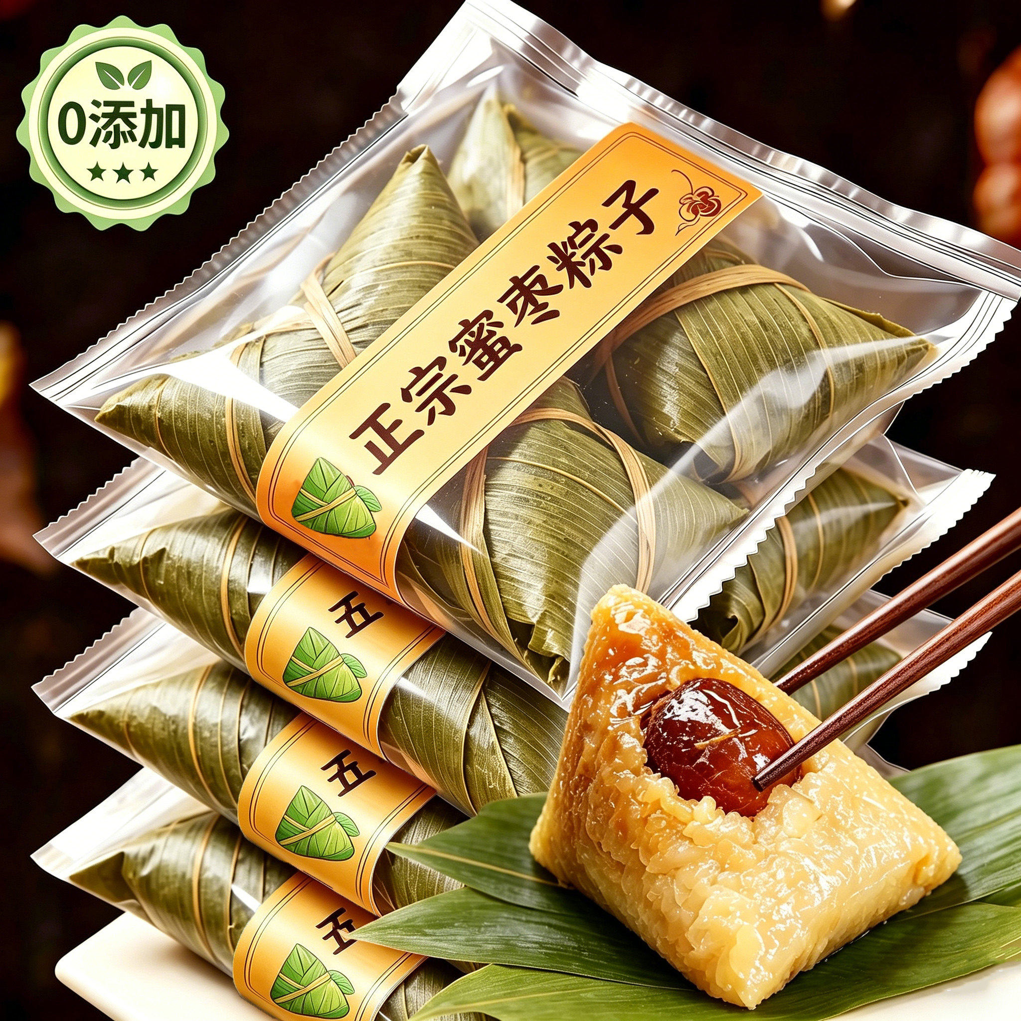【央妈推荐】嘉兴红枣蜜粽甜粽糯米粽手工新鲜旗舰店端午节粽子y