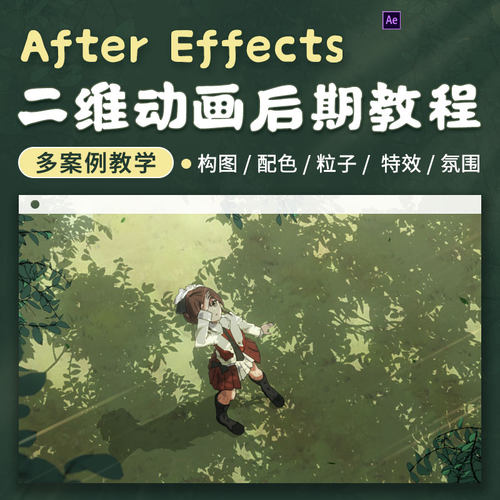 课程由浅入深地讲述二维动画的后期合成流程