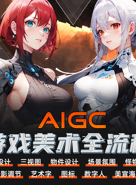 Midjourney教程AIGC游戏美术设计全流程stable diffusion视频课程
