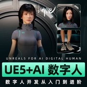 UE5 AI虚拟数字人开发教程入门到进阶蓝图语音交互角色换装 视频课