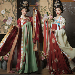 遇裳记原创汉服女【富贵公主】唐制日常齐胸复原款大袖衫破裙春夏