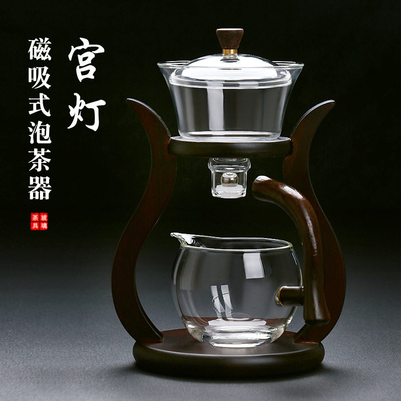 懒人功夫茶具套装高硼硅玻璃半自动泡茶器茶壶茶杯家用送礼茶碗