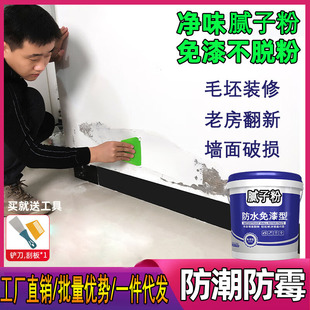 腻子粉内外墙防水防潮防霉墙面家用修补膏补白墙补墙膏石膏