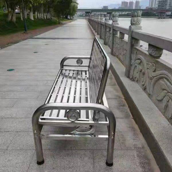 休闲床排椅长椅凳两用躺椅可坐可躺不锈钢沙发餐椅不锈钢折叠