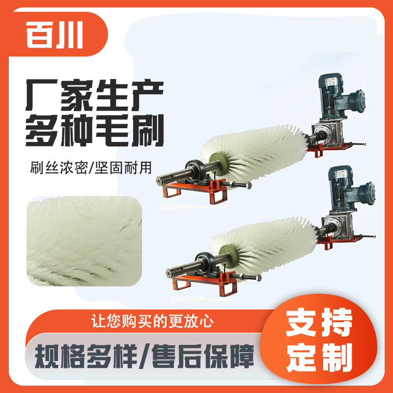 直供清扫器毛刷辊电动滚刷清扫器除尘清洗输送带清洗器除尘毛刷辊