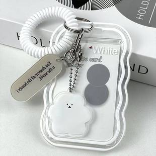 学生校园卡套学校饭卡保护套身份证件套工牌防丢公交卡套ins透明