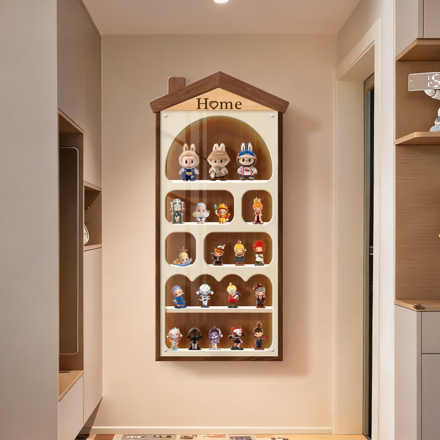 盲盒收纳入户门后玄关柜现代简约客厅墙上装饰画手办置物架储物柜,住宅家具,门厅/玄关柜/玄关架,淘宝优惠券,粉丝福利购,淘宝优惠卷