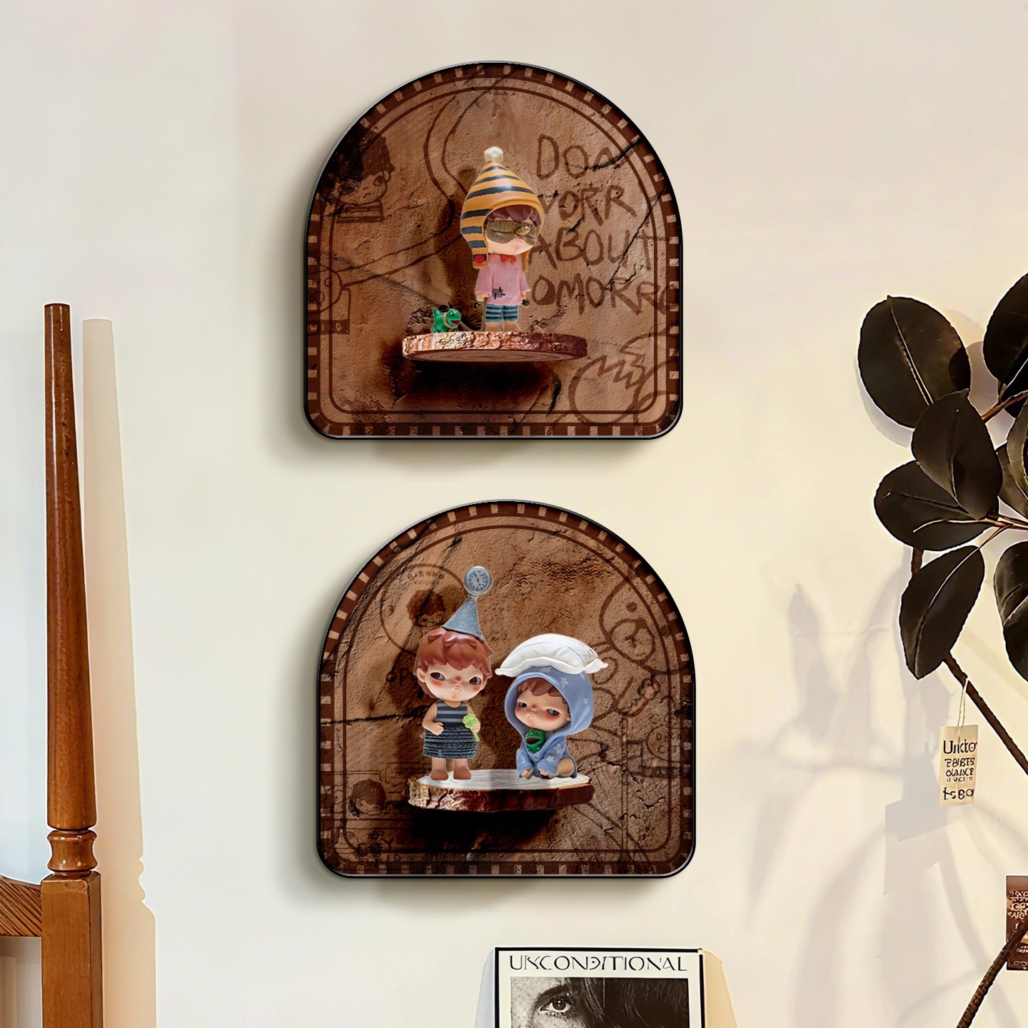 墙上装饰手办盲盒收纳展示架