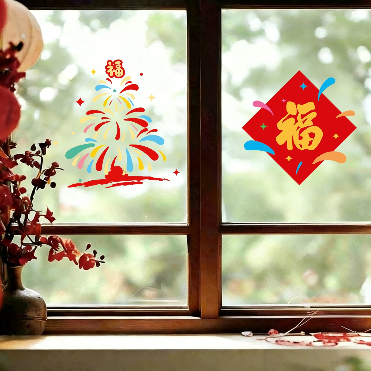 2026布置装饰窗花客厅阳台玻璃门贴纸新年乔迁马年过年福字静电贴,节庆用品/礼品,喜字/剪纸/贴纸,淘宝优惠券,粉丝福利购,淘宝优惠卷