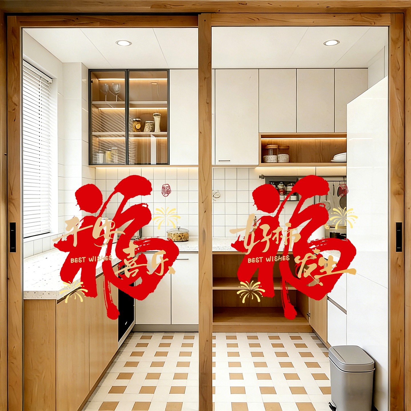 2026福字窗花贴纸过年装饰客厅阳台厨房乔迁玻璃推拉门装饰静电贴,节庆用品/礼品,福字/窗花/窗贴,淘宝优惠券,粉丝福利购,淘宝优惠卷