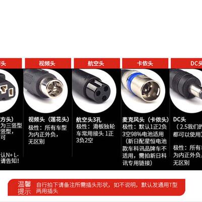 锂电车电动充电器42伏的充车器电瓶车60卡农头36v锂电池充电器48v