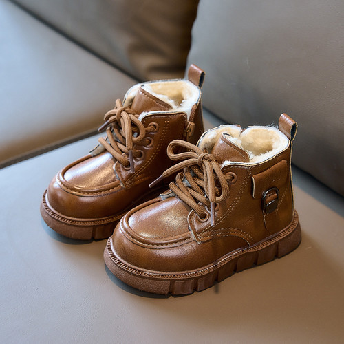 儿童马丁靴冬季加绒男女童棉靴