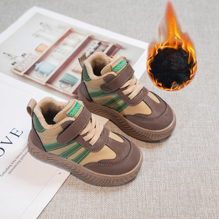 儿童运动鞋2025秋冬加棉新款男童德训女童阿甘鞋小童宝宝休闲板鞋