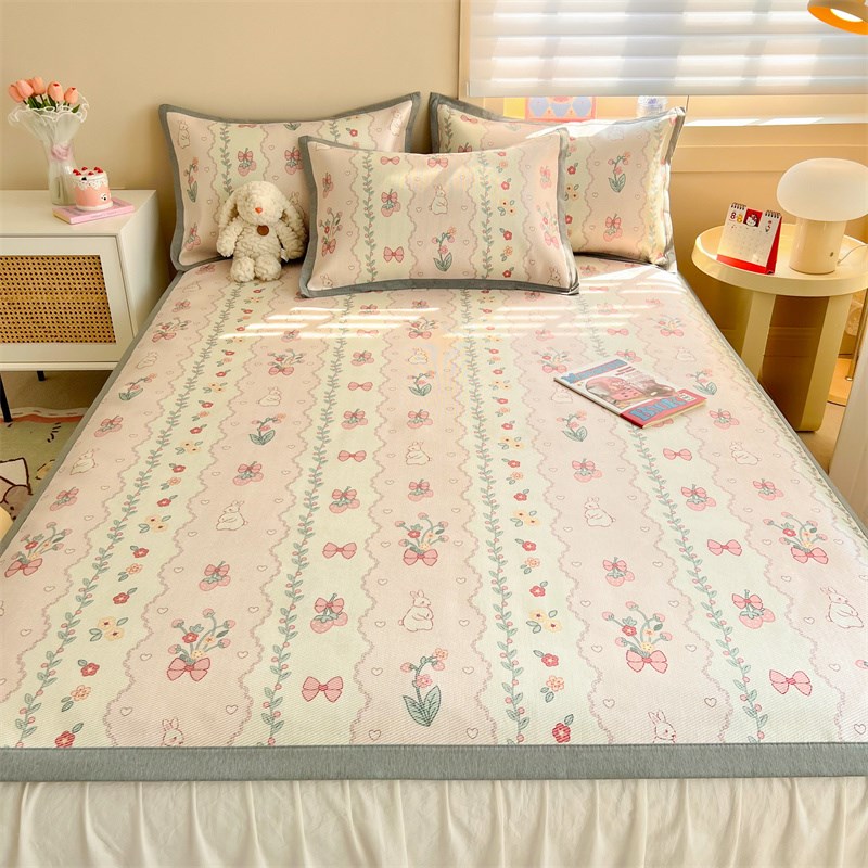 【君姐专享】海亿s优品数码印花冰藤席三件套