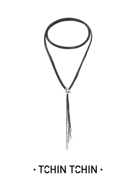 TCHINTCHIN 梦境花园系列 多层黑绳郁金香扣项链