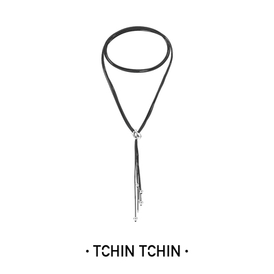 TCHINTCHIN 梦境花园系列 多层黑绳郁金香扣项链