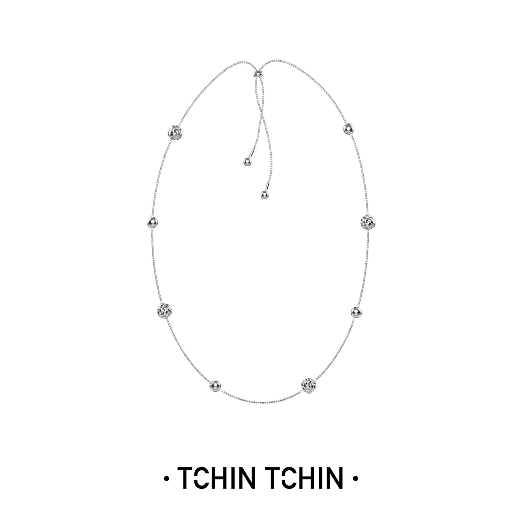 TCHINTCHIN立体编织球可调项链