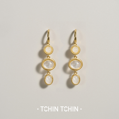 TCHINTCHIN 雕塑系列 莫比乌斯环 水晶长耳坠