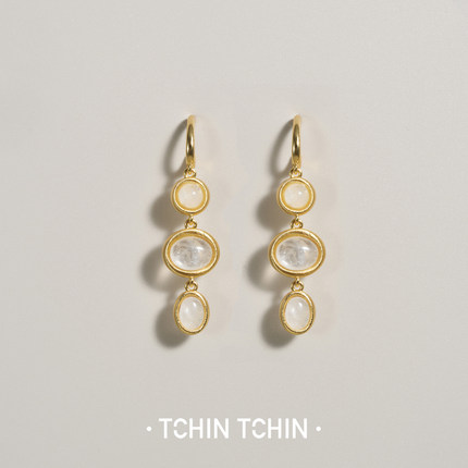 TCHINTCHIN 雕塑系列 莫比乌斯环 水晶长耳坠