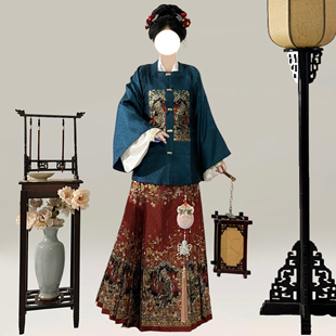 梦桑塔汉服新品马年汉服大码女新年红色【马上有钱】元宝铜钱锦鲤