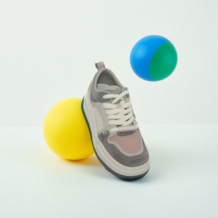 康奈女鞋新款时尚拼色厚底休闲板鞋舒适百搭小白鞋单鞋子1G242072