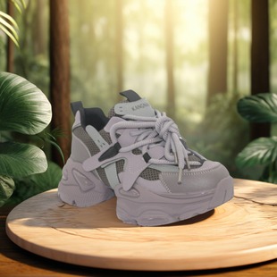 康奈女鞋新款时尚休闲运动鞋舒适透气潮流老爹鞋厚底增高11242710