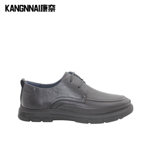 头层牛皮软底软面圆头男鞋