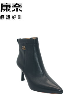 康奈新款真皮舒适百搭短靴