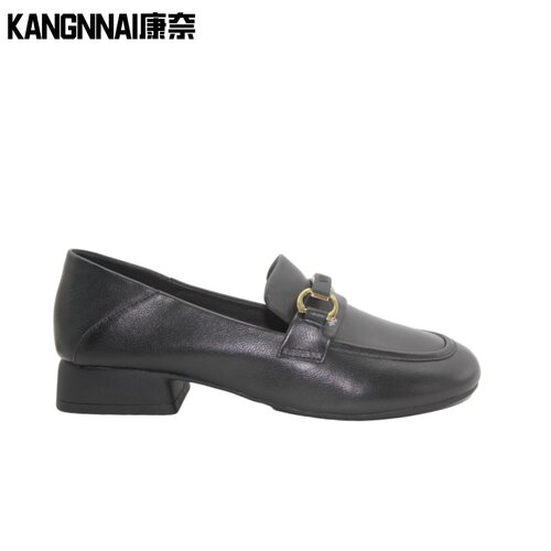 头层牛皮百变乐福女鞋