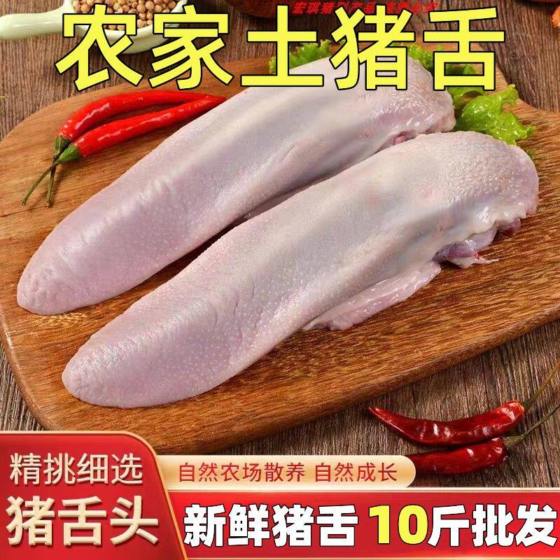 【降价疯抢】猪舌头新鲜农家散养土猪大口条非无根口条整箱半成品