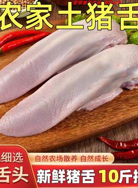【降价疯抢】猪舌头新鲜农家散养土猪大口条非无根口条整箱半成品