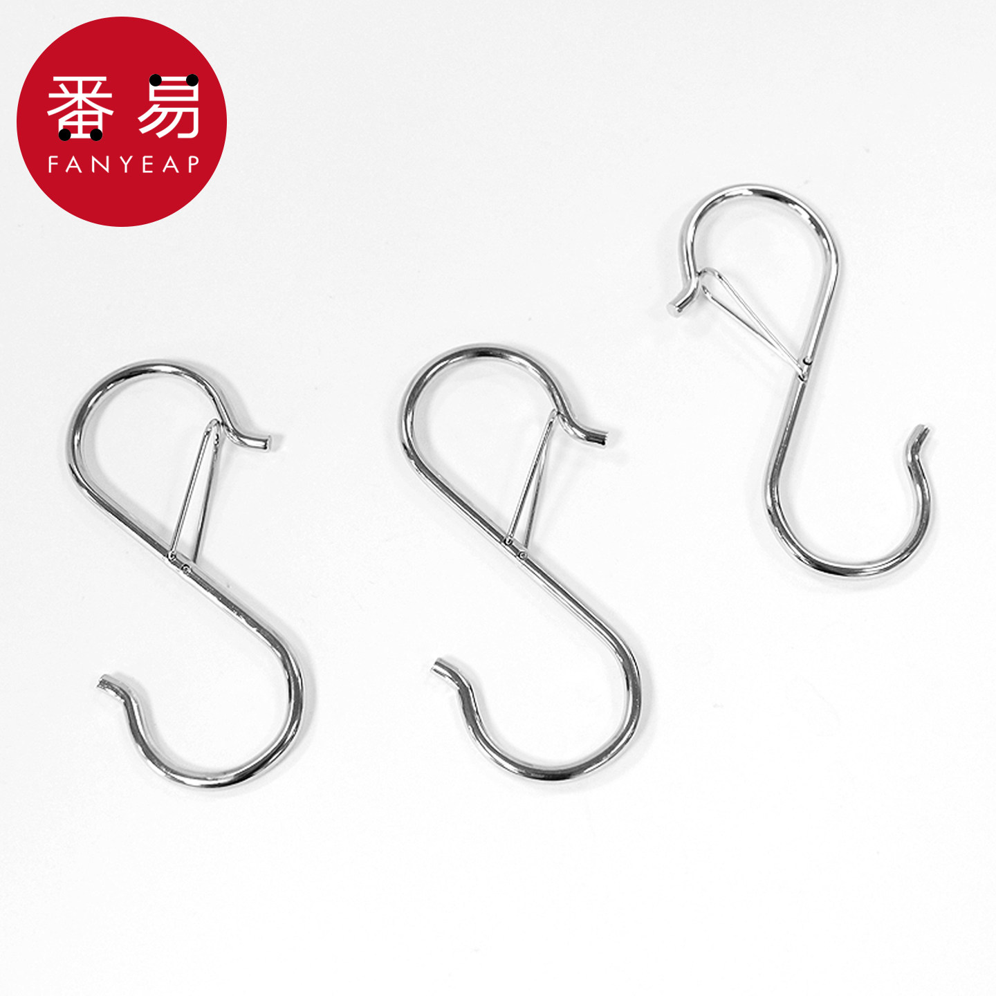 挂钩/防风A1p608-免打孔弹簧扣挂钩衣柜包包帽子手袋防掉落挂勾