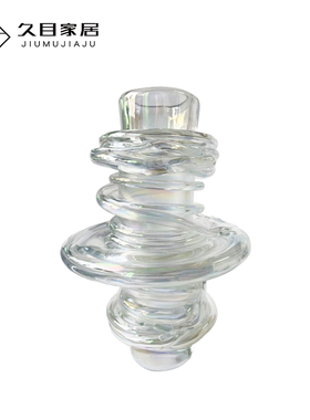 玻璃轻奢风样板房几何软装饰品