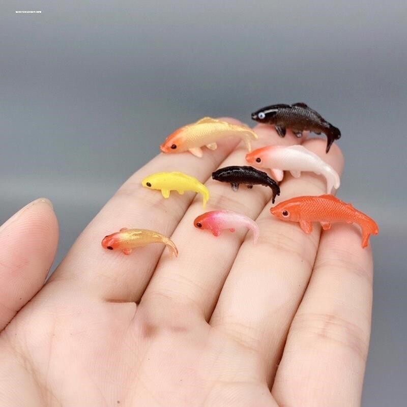 迷你仿真锦鲤金鱼模型微缩流水场景造景摆件diy小鱼缸饰品配件