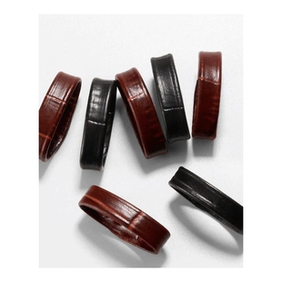 真皮表带配件皮表带扣环 活动圈/活动环/手表皮圈/皮带环棕色黑色