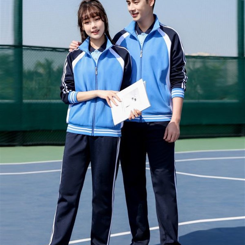 速发幼儿园服春新品中小学生白色运动三件套校服夏装班服