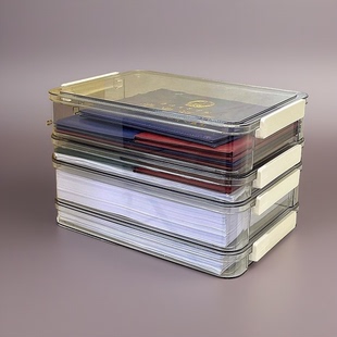 a4文件收纳盒桌面试卷收纳盒整理盒透明塑料户口本初中毕业证件