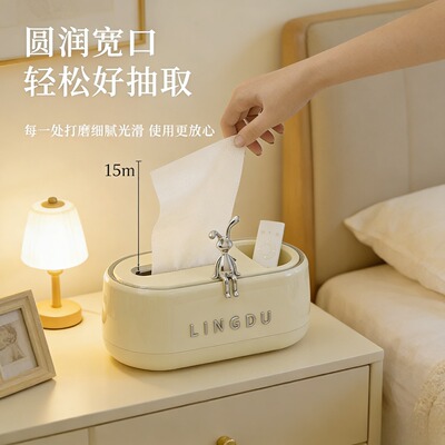 纸巾盒客厅家用餐厅茶几桌面遥控器杂物二合一多功能抽纸收纳新款
