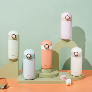 艾可思冰淇凌保温杯ins高颜值韩版弹盖水杯男女学生304不锈钢杯子