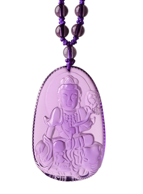 紫水晶本命佛吊坠男女生肖属龙蛇