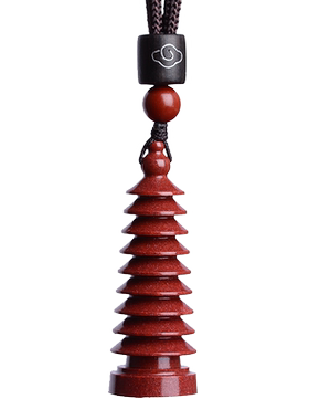 正品原矿朱砂九层文昌塔小吊坠男女项链学生挂件饰品上岸好运礼物