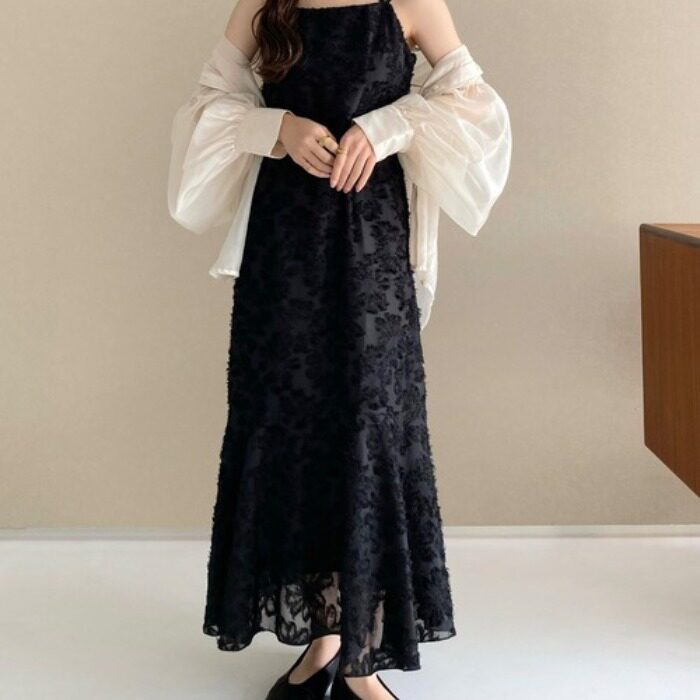 日本韩国韩版东南亚外贸外单热卖中长款蕾丝裙背心裙连衣裙裙子