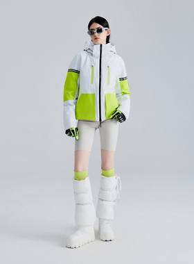 D.MARTINA QUEEN棱线破风系列时尚通勤保暖滑雪服女冬新款单双板